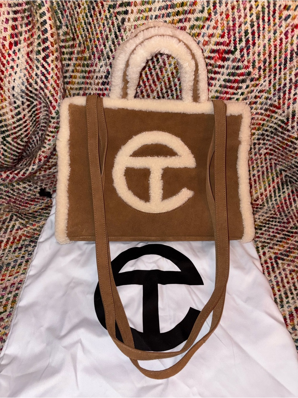 Telfar Shmedium Shearling Shopper - Roasted Chestnut